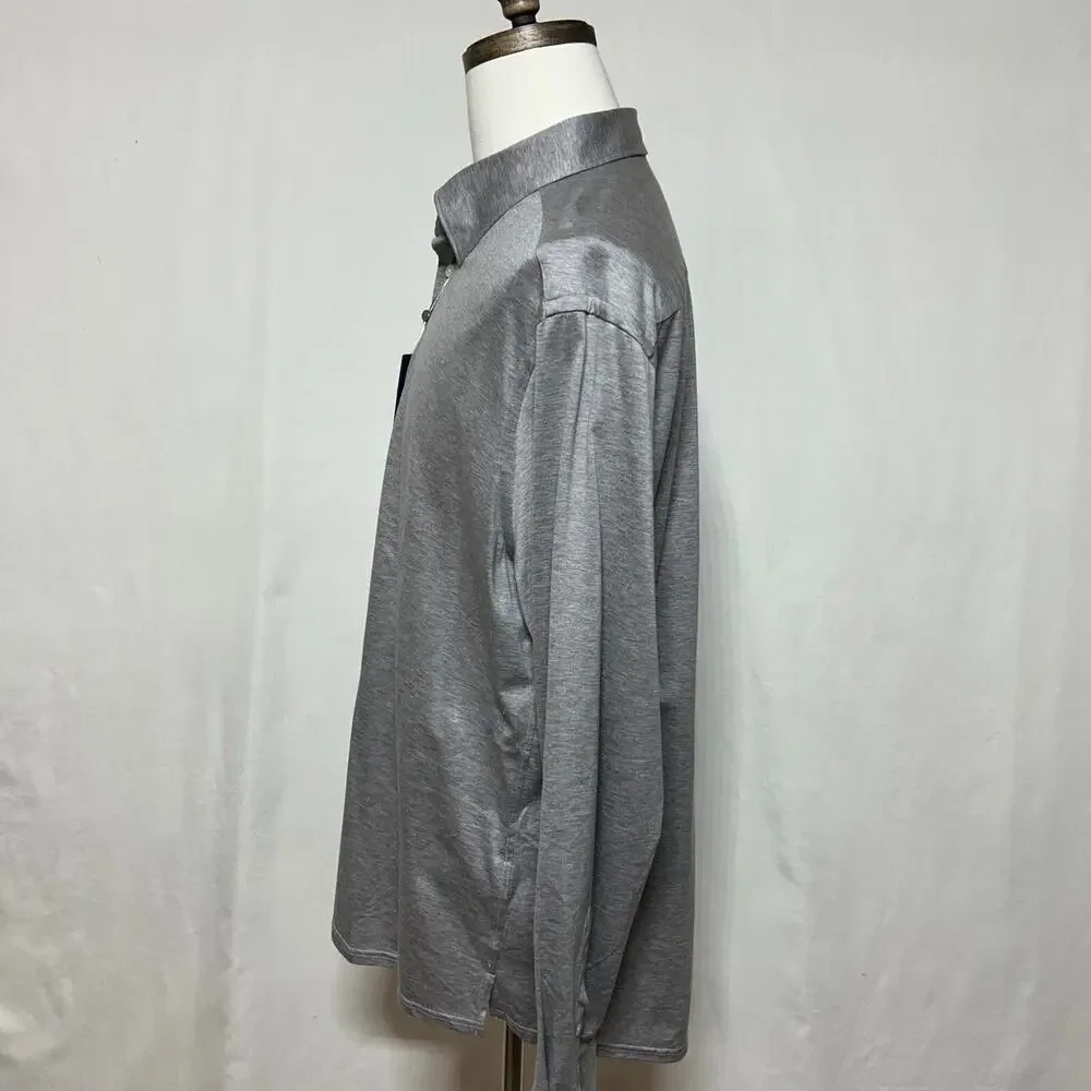 Eton Shirt Mens 3XL Gray Long Sleeve Button Up‎ Dress Casual Single Jersey NWT